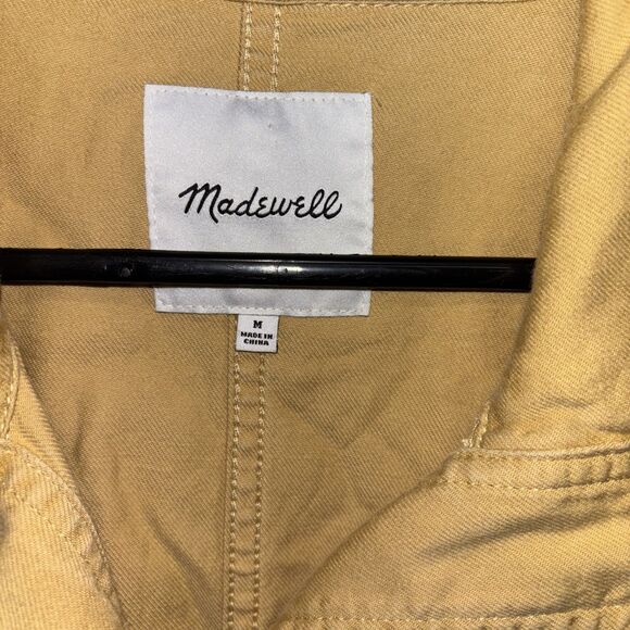 Womens Size M Madewell Military Jacket Yellow EUC - Picture 5 of 7
